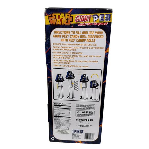 5 for $25| Star Wars Darth Vader Giant 12" PEZ Candy Dispenser 2014 - Picture 2 of 5
